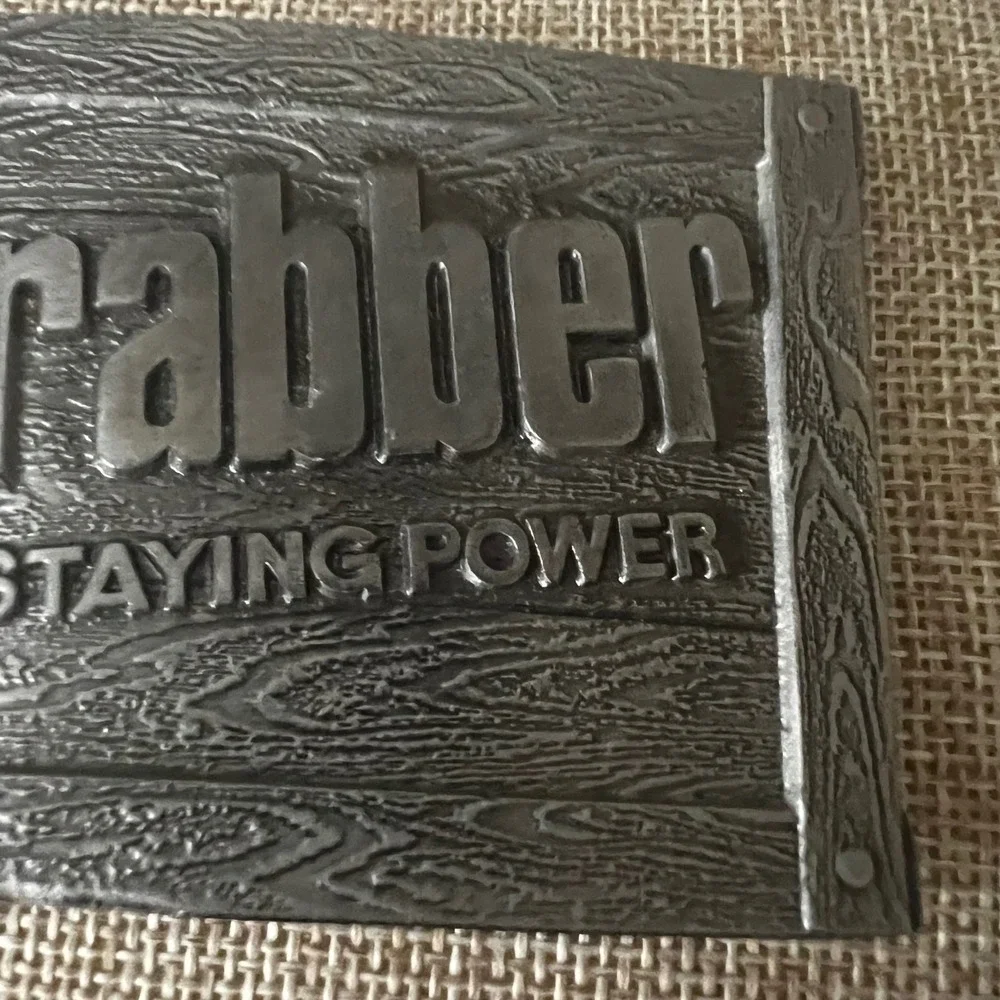 Vintage Grabber Staying Power Belt Buckle Lewis Buckles Chicago 3.5in Gorpcore